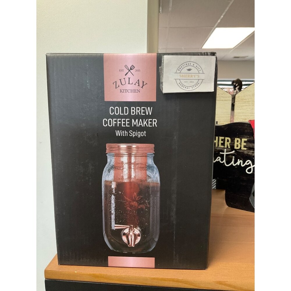 Zulay Kitchen Cold Brew Coffee Maker With Spigot 1.5L Shatter-Resistant Glass BP